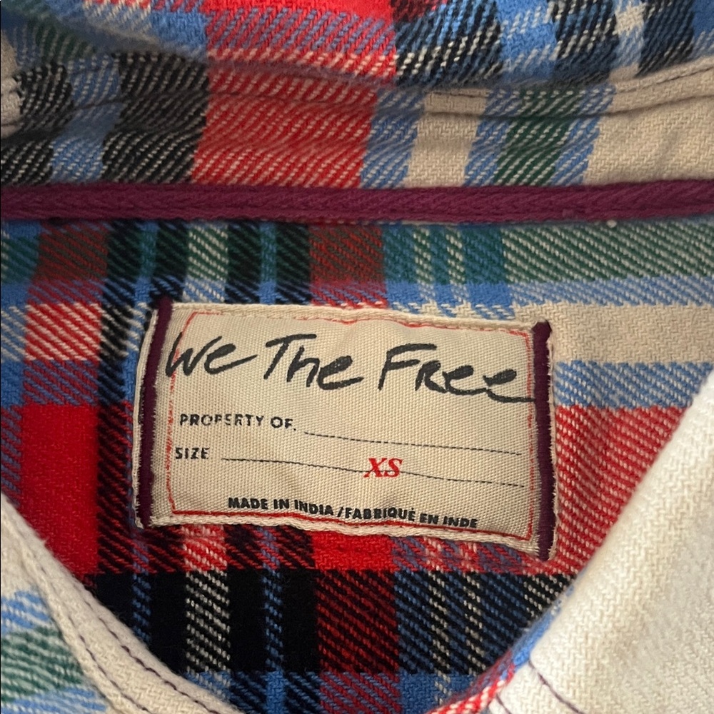 We The Free Multicolor Plaid Button Down Shirt - Picture 3 of 3